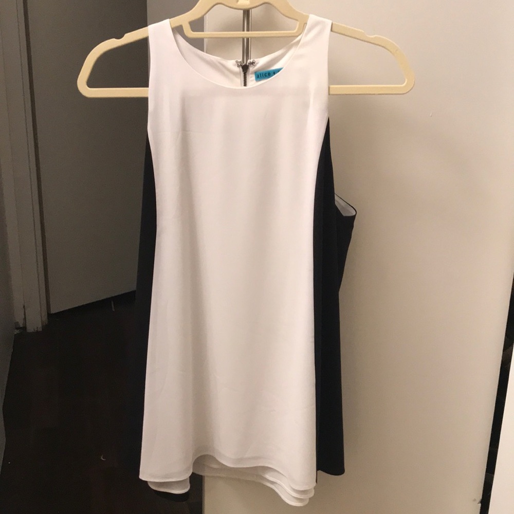 White and Black Blouse
